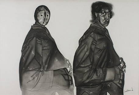 Jesse Howard: Fertility drawing, charcoal on paper42 x 60 inches.