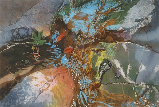 David Kessler: Rivuletlithograph, hand colored 39/7530 x 40 inches.