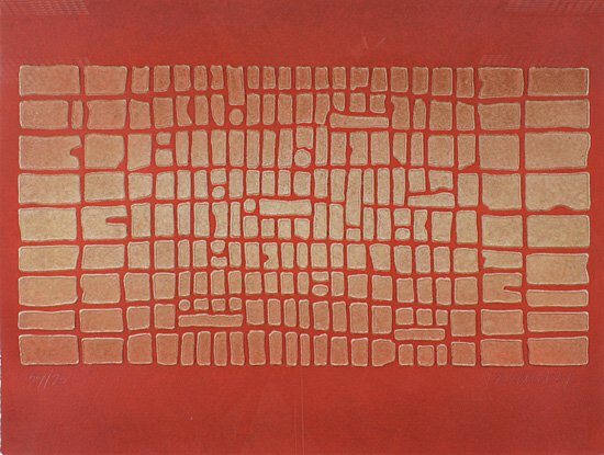 Paul Maxwell: #521 acrylic print (hand cast) 59/75 22 3/4 x 34 7/8 inches.