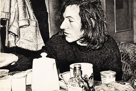 FRANZ GERTSCH, (SWISS B. 1930), JEAN FRÉDÉRIC SCH: FRANZ GERTSCH (SWISS B. 1930) JEAN FRÉDÉRIC SCHNYDER FROM DOCUMENTA 1972, pencil numbered 86/300. Color lithograph. 23 3/16 x 34 in. Unframed