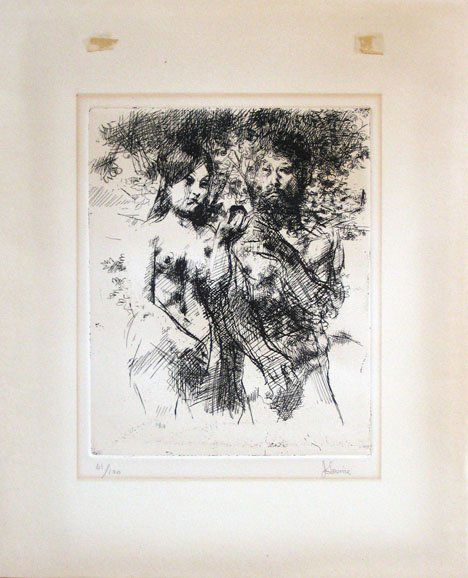 THREE PRINTS RAPHAEL SOYER, (AMERICAN 1899-1987),: THREE PRINTS RAPHAEL SOYER (AMERICAN 1899-1987) SELF-PORTRAIT 1969, pencil signed and numbered 7/100 in the margin. Lithograph. 13 1/4 x 11 1/16 in.;