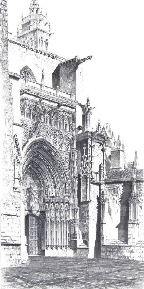 John Taylor Arms, (American, 1887-1953), La Mangia: John Taylor Arms (American, 1887-1953) La Mangia, Siena, together with Spanish Profile, Valencia, III state etching, aquatint signed "John Taylor Arms, 1927"and"John Taylors, Arms, 1951" (lower right)