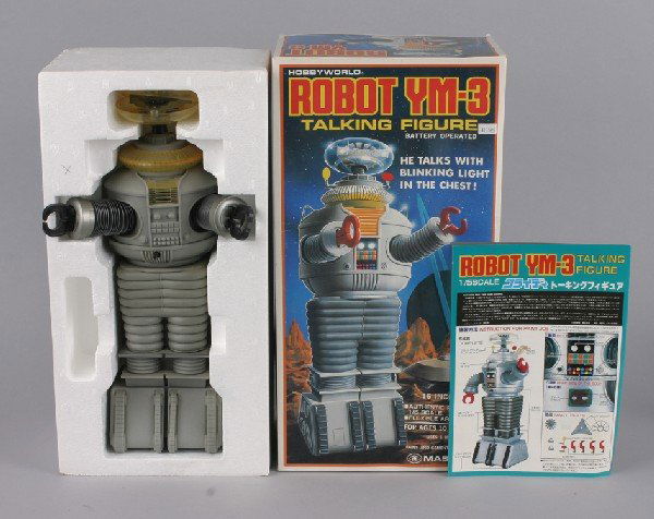 Mancow:A Lost in Space," Robot YM-3 in 1/5 Scale,": A "Lost in Space," Robot YM-3 in 1/5 Scale, in partial box. Property Belonging to Erich "Mancow" Muller.