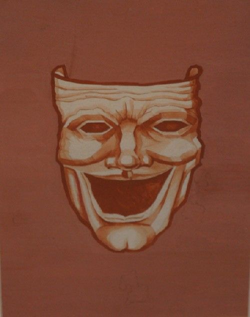 After Maxfield Parrish, , Garden of Allah, toget: After Maxfield Parrish Garden of Allah, together with Mask of Comedy (two works) large edition offset lithograph, pencil and watercolor 9 x 18 inches, 12 x 8 1/4 inches.