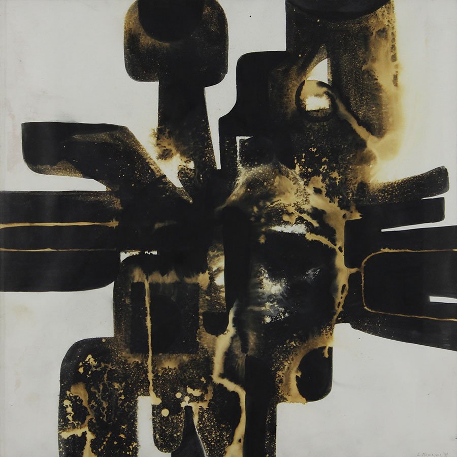 Senza titolo: Monnini Alvaro Senza titolo, 1971 tecnica mista su carta, cm 70x70 firmata e datata in basso a destra