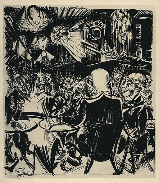 Ludwig Meidner - "Streets and CafÃ©s" - Eight Prints - (1 of 1)