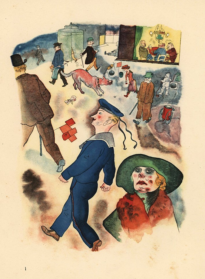 George Grosz - Ecce Homo - Berlin 1923: George Grosz, Ecce Homo. Berlin: Malik, 1923. German. One of the most important graphic works of the German artist George Grosz (1893-1959). This work was published in five different editions. The pre