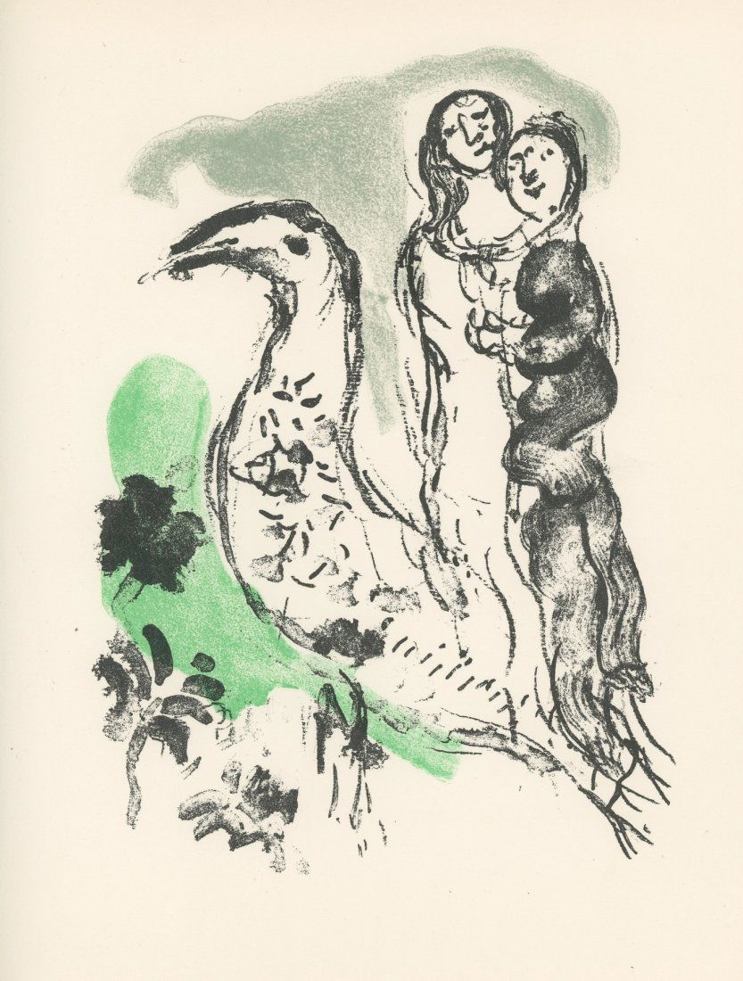 EÌleÌgie des alizeÌs - Original Lithograph by Marc (1 of 1)