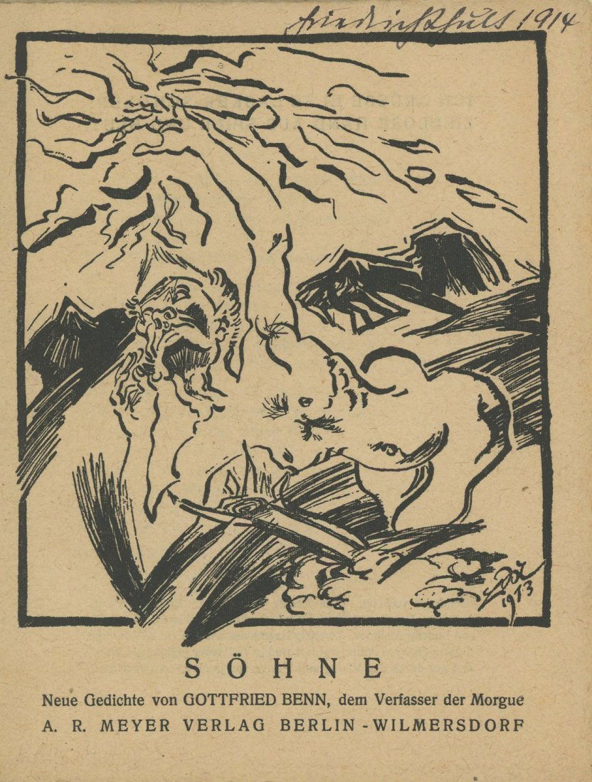 Sohne - Poems by Gottfried Benn - Berlin, 1913 - (1 of 1)