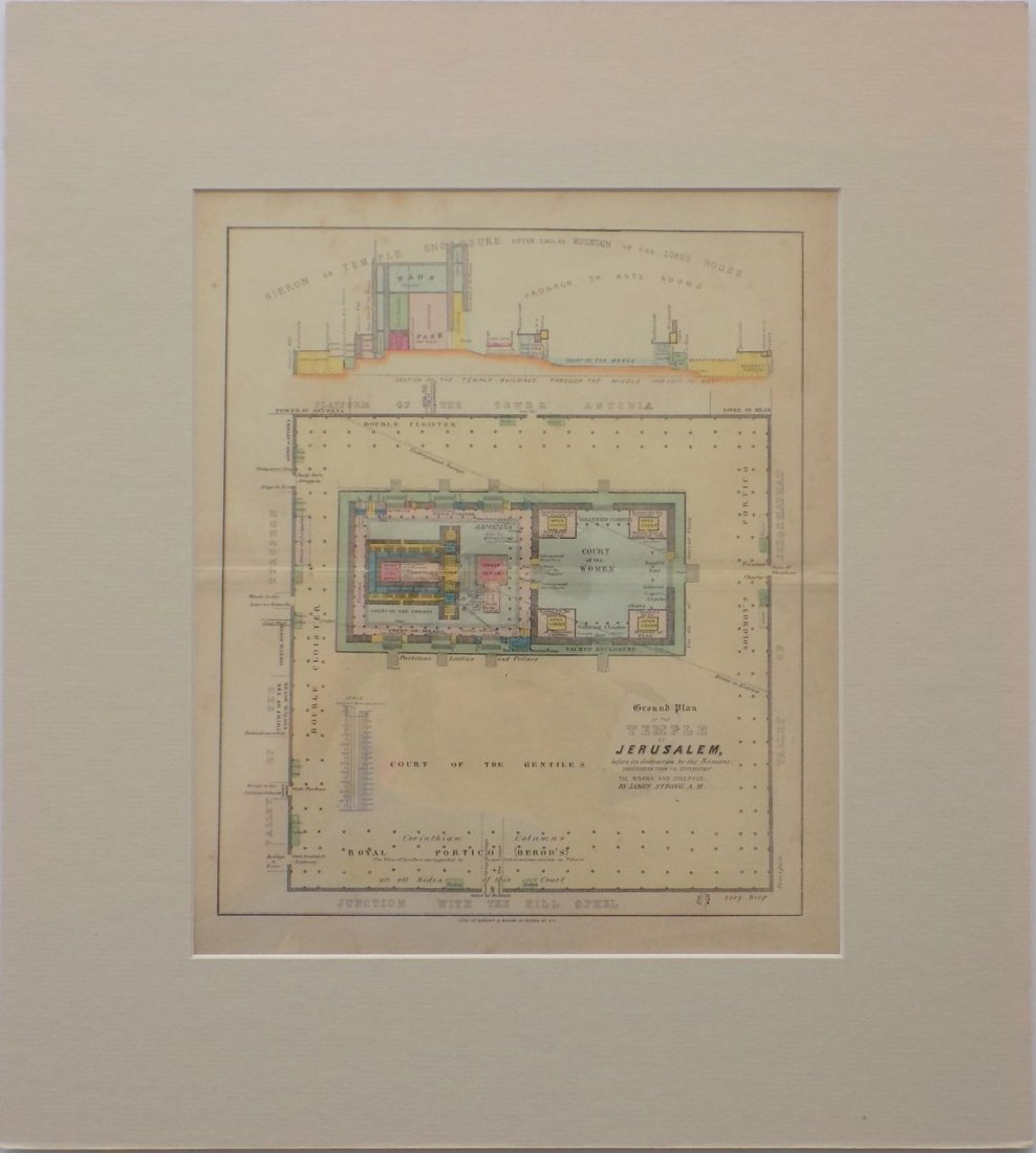 Ground Plan at Temple of Jerusalem, 1858 (1 of 4)