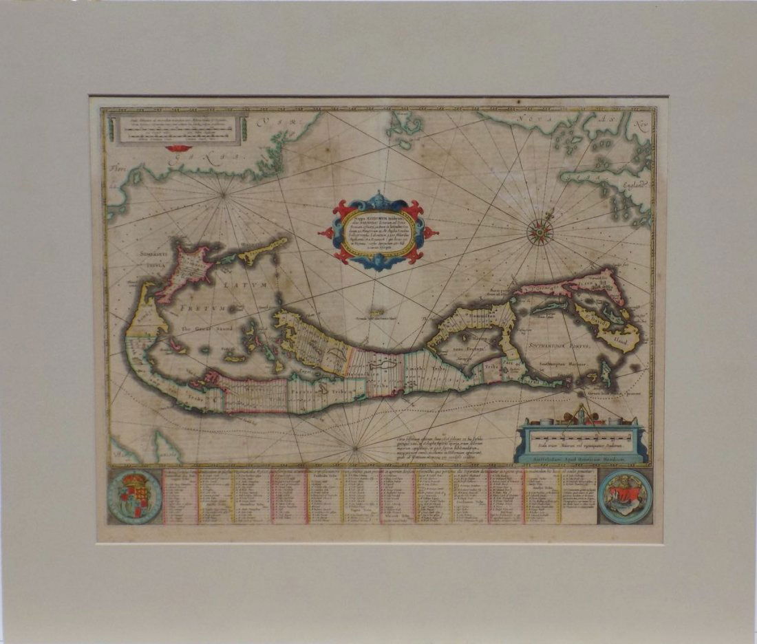 Map of Bermuda, by Hondius 1633 (1 of 9)
