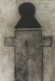 Luc CLAUS (1930-2006) , école belge: Luc CLAUS (1930-2006) , école belge.Sans titre.Fusain sur papier.108 x 74 cm.Provenance :collection particulière, Bruxelles