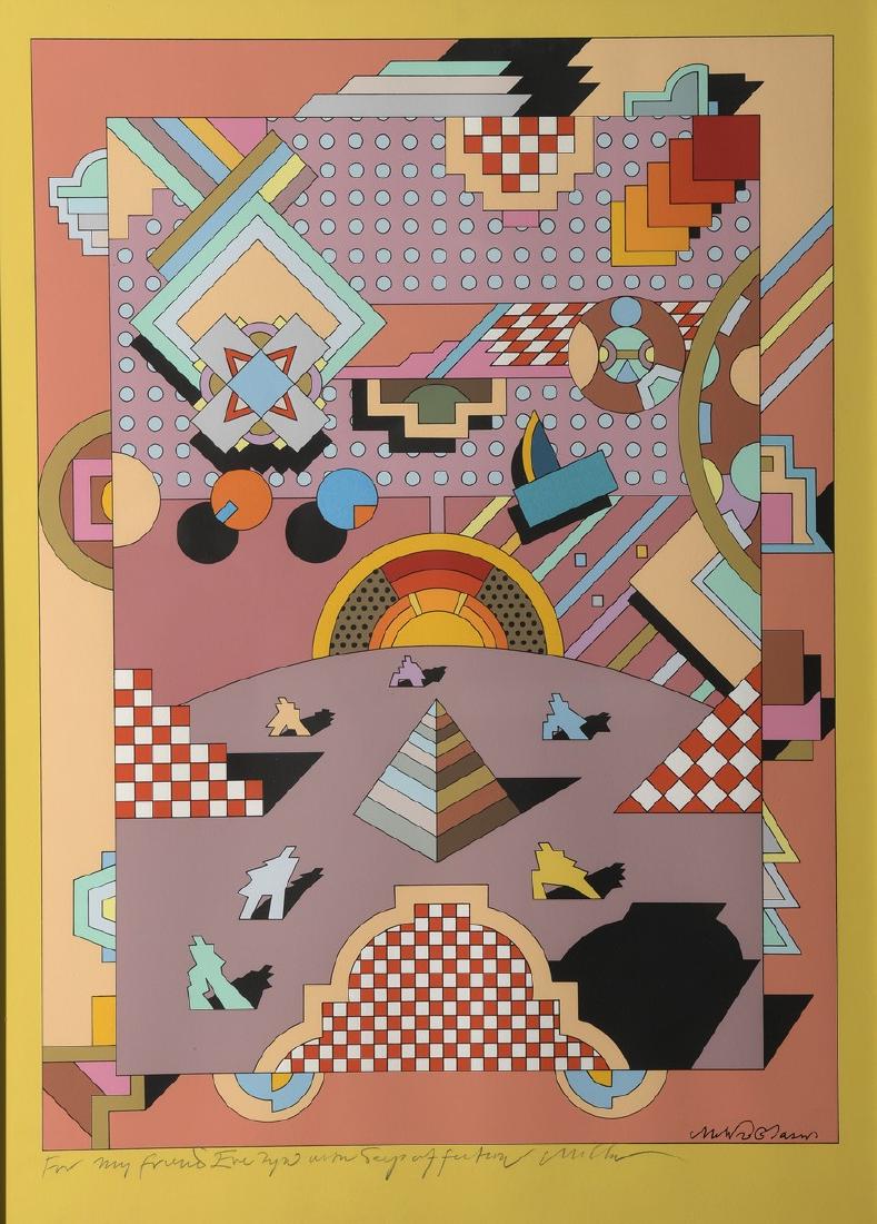 Milton GLASER (Né en 1929): Milton GLASER (Né en 1929) World saving day, 1975 Lithographie en couleur, signée au crayon en bas à droite, titrée et porte un envoi "For Evelyne" en bas au milieu. 70 x 50 cm Pro