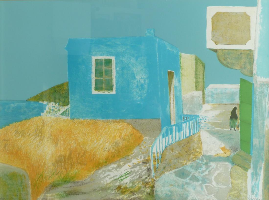 Guy BARDONE (Né en 1927) Village médité: Guy BARDONE (Né en 1927) Village méditérranéen Lithographie numérotée 85/200 Signée en bas à droite 53 x 73 cm