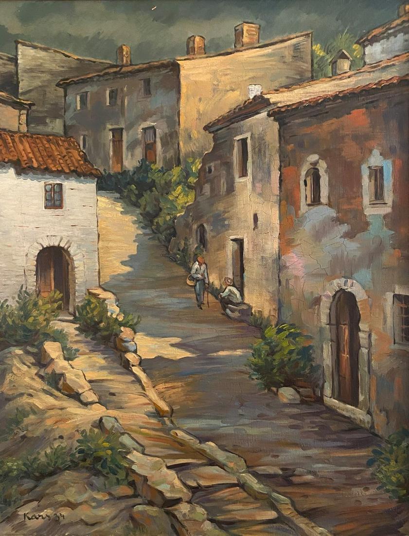 Georges KARS (1880-1945) Ruelle de village Huile sur (1 of 1)