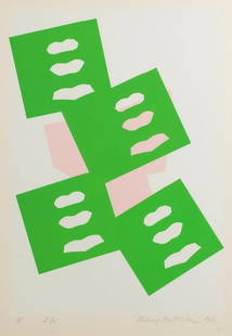 Richard MORTENSEN (1910-1993) Sans titre, 1965: Richard MORTENSEN (1910-1993) Sans titre, 1965 Lithographie en couleur, épreuve signée, datée, au crayon en bas à droite et numérotée 8/75 70 x 50 cm