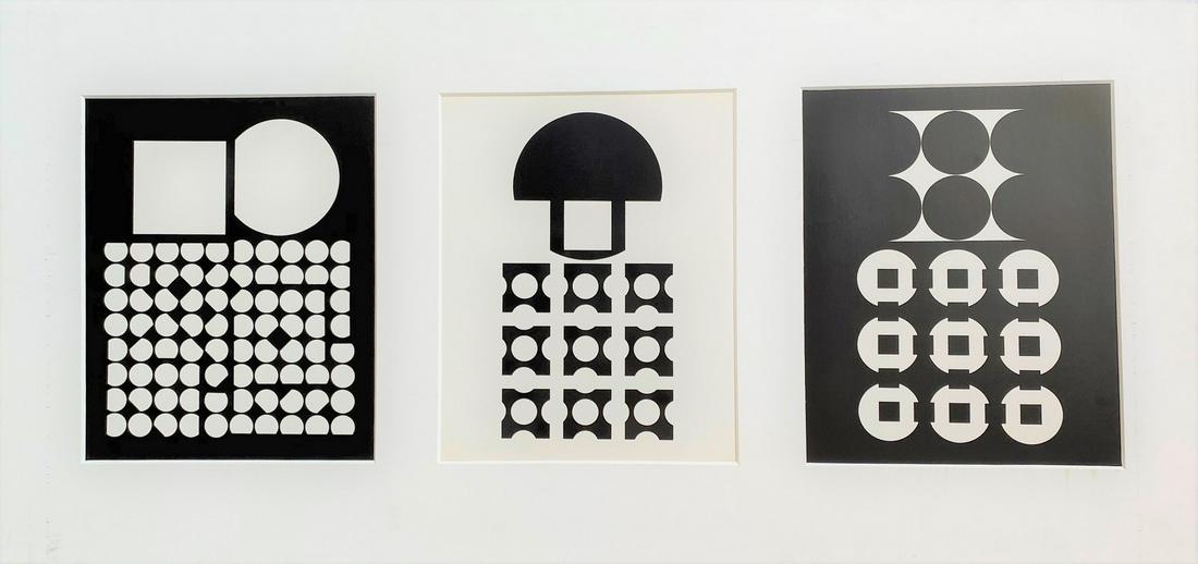 Victor VASARELY (1906-1997) Canopus, Mimas et Bellatrix: Victor VASARELY (1906-1997) Canopus, Mimas et Bellatrix Trois sérigraphies sur papier en triptyque Editions du Griffon, Neuchâtel, Suisse 36 x 29 cm (chaque)