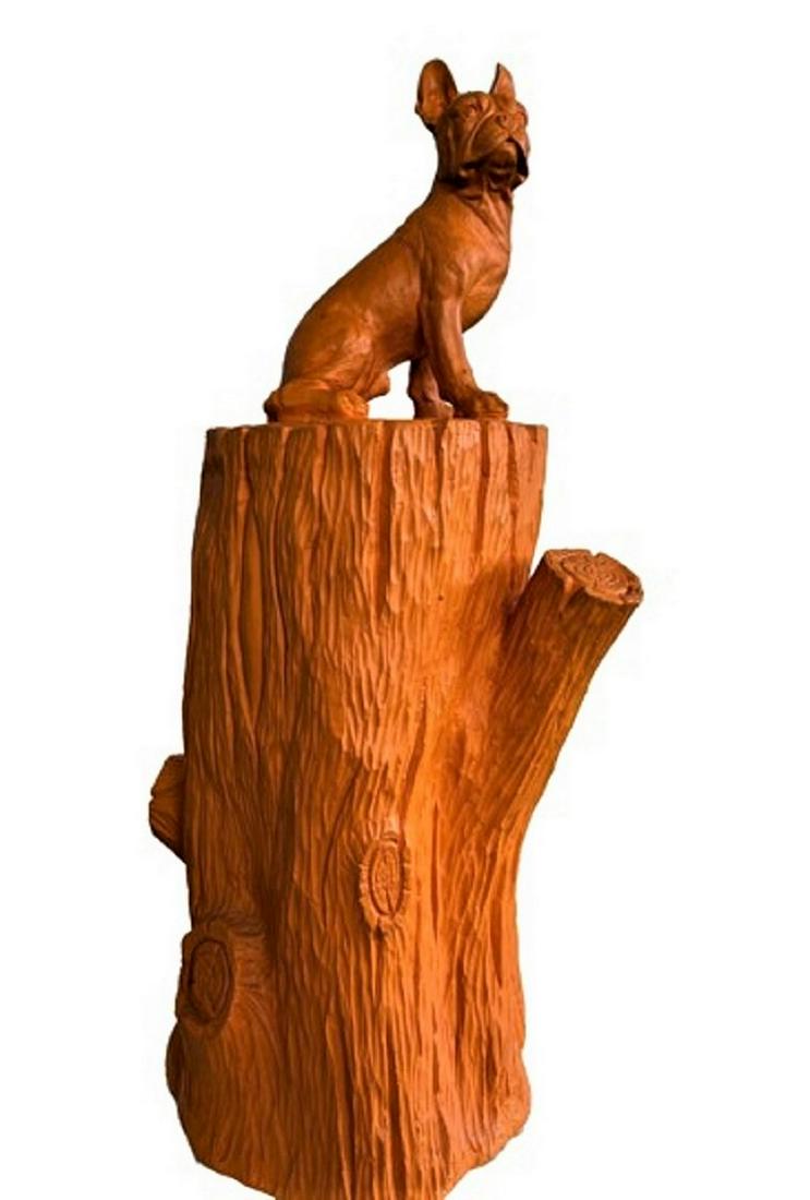 WILLIAM SWEETLOVE (Né en 1949): WILLIAM SWEETLOVE (Né en 1949)Bulldog françaisSculpture en résine, signée et numérotée 53/100 exemplaires.130 x 50 cm