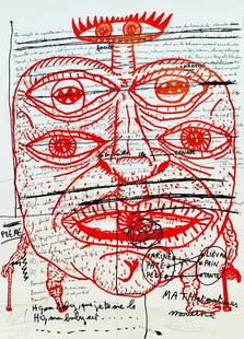 Robert COMBAS (Né en 1957): Robert COMBAS (Né en 1957)Feu n°2, 1990.Epreuve originale sur papier Vélin.Signée, datée et numérotée au crayon, Edition à 200 exemplaires en version de luxe et 20 exemplaires