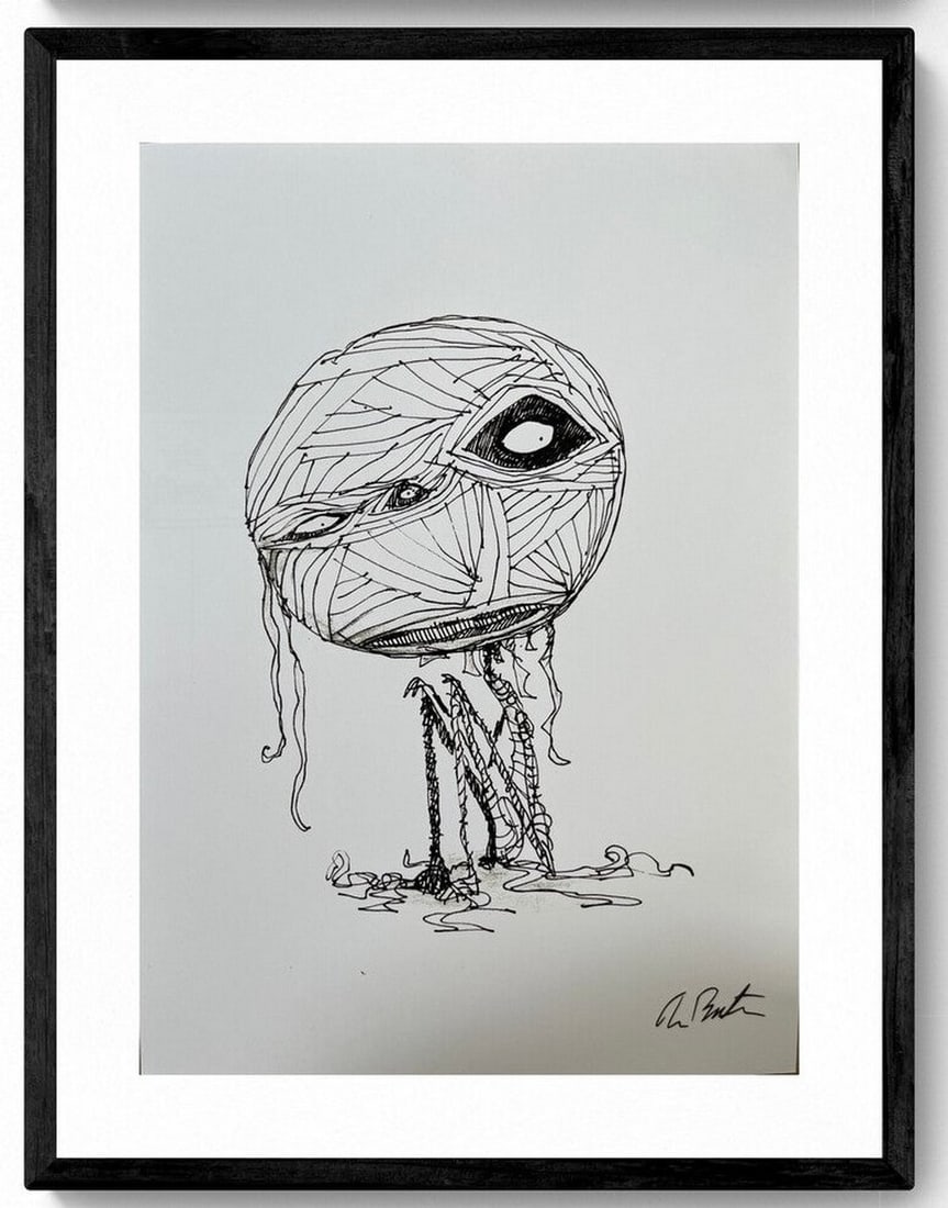 Tim BURTON (Né en 1958): Tim BURTON (NÃ© en 1958) Sans titre.SÃ©rigraphie en couleur sur papier d'art 300 g/mÂ² , signÃ© Edition officielle de Tim Burton. Edition limitÃ©e.30 x 20 cm(LivrÃ© non encadrÃ©).