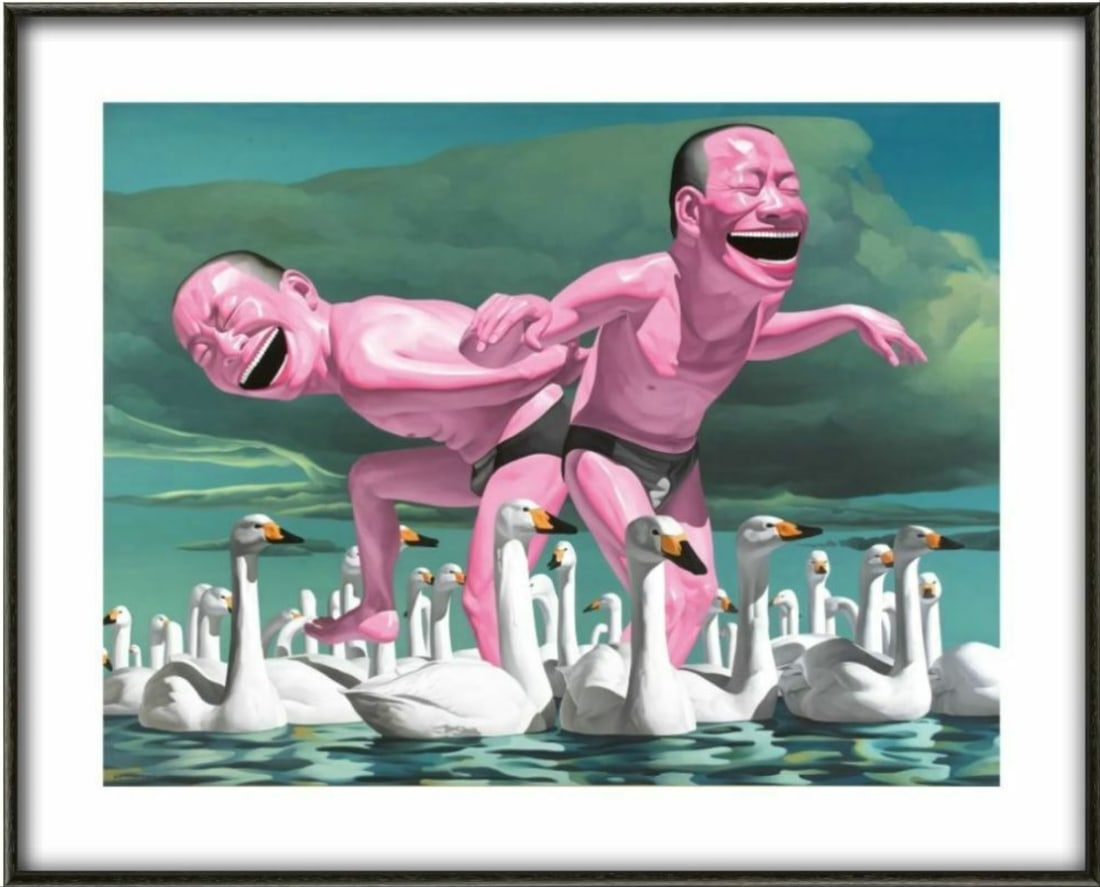 YUE MINJUN (Né en 1962) Sans titre: YUE MINJUN (Né en 1962) Sans titre Sérigraphie sur papier, signée et numérotée AP. 55 x 75 cm Accompagné d’un certificat - COA
