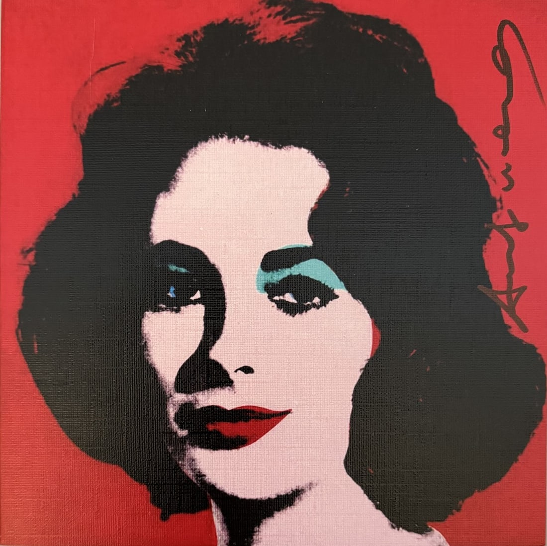 Andy WARHOL (1928-1987), d'après. Liz Taylor,1964.: Andy WARHOL (1928-1987), d'après. Liz Taylor,1964. A Print Retrospective . Carton d'invitation de l’exposition A Print Retrospective à la galerie Castelli Graphics en 1981. Impression
