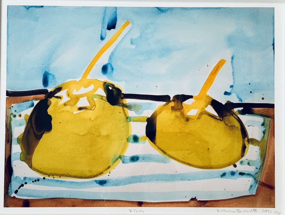 Katherine BERNHARDT (Né en 1975) Pinones, 2021: Katherine BERNHARDT (Né en 1975) Pinones, 2021 Lithographie (archival pigment) sur papier, signée et numérotée au crayon 2/35 en bas à droite. Publié par Art for Change,