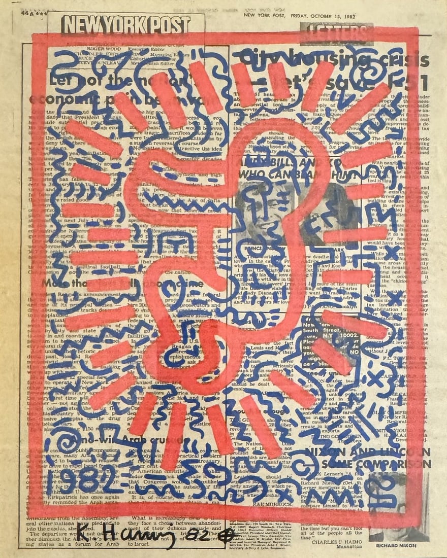 Keith HARING (1958-1990), Attribué à.   Baby, 1982. (1 of 1)