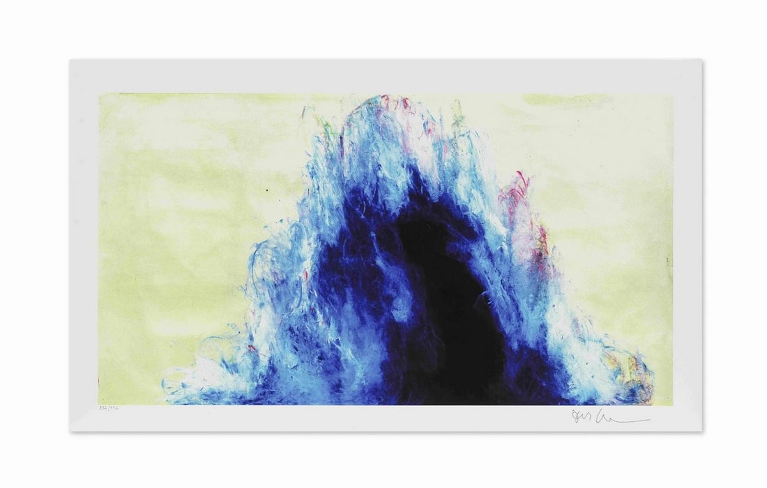 ANISH KAPOOR (Né en 1954) Out of the Dark, 2023.: ANISH KAPOOR (Né en 1954) Out of the Dark, 2023. Sérigraphie en couleurs sur papier Somerset. Signée et numérotée sur 332 exemplaires. 38,6 x 66,4 cm Silkscreen in colour on 4