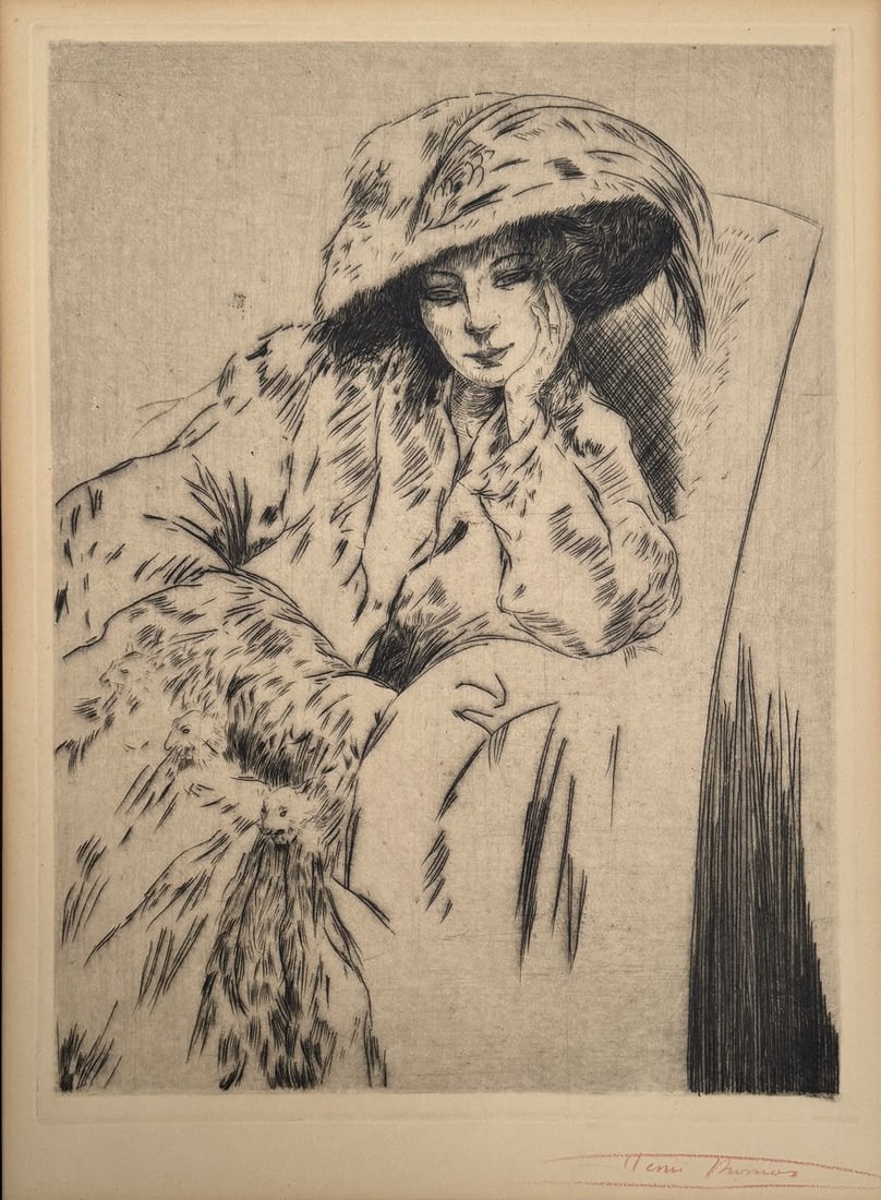 Henri Joseph THOMAS (1878-1972) Elégante. (1 of 1)