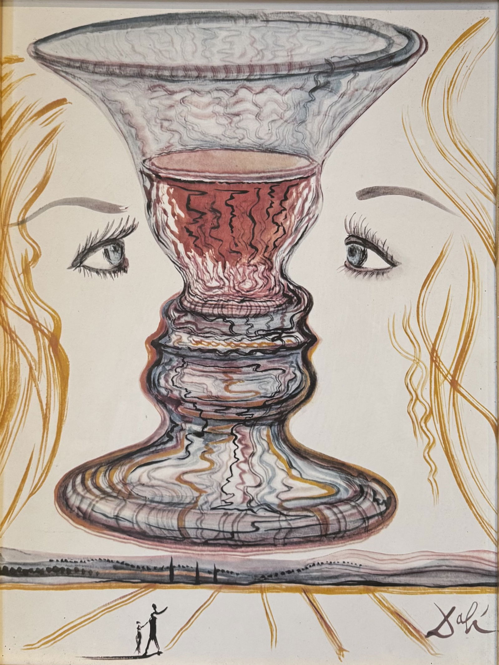 Salvador DALI (1904-1989) « Fuente de vida ». 1988.: Salvador DALI (1904-1989) « Fuente de vida ». 1988. Carreau émaillé et encadré. Signé « Dali » en bas à droite et au dos. Numéroté au verso 0109/