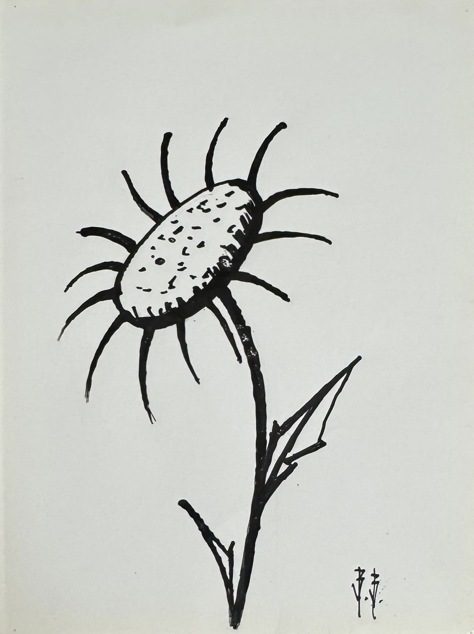 Bernard BUFFET (1928-1999) « Tournesol ». Circa 1980. (1 of 4)