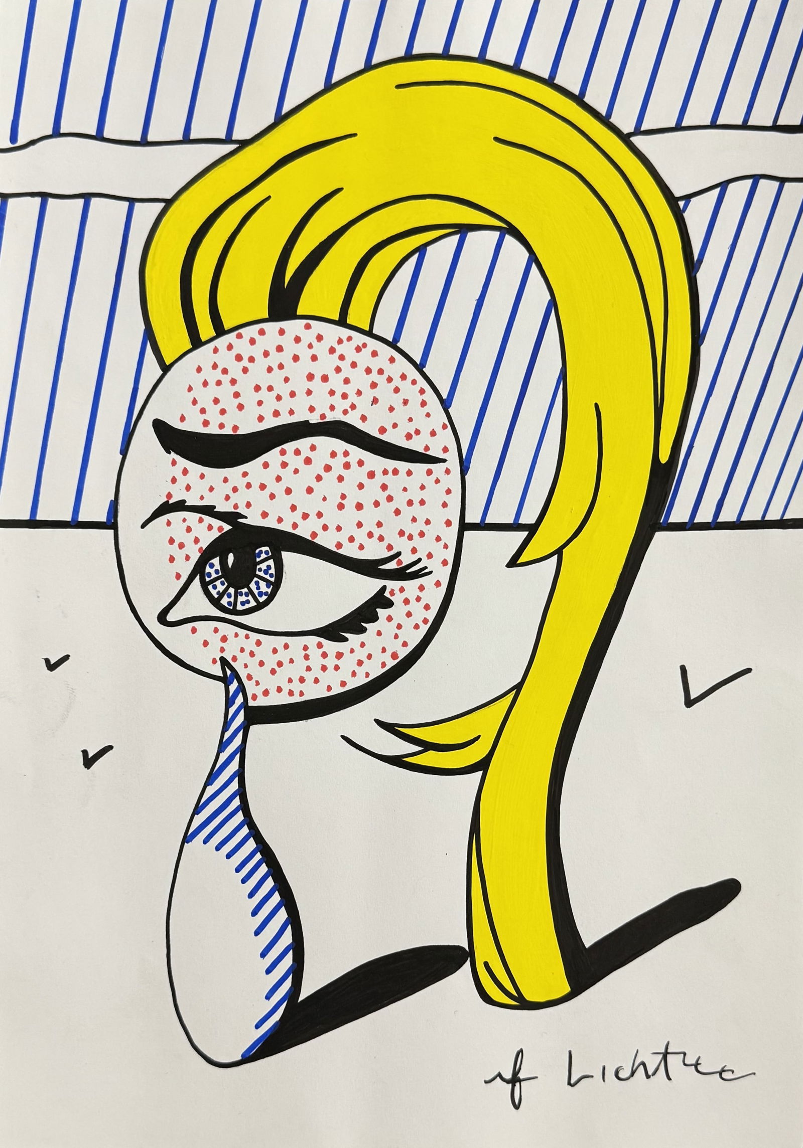 Roy LICHTENSTEIN (1923-1997) D'APRES. « A Crying Ponytail ». (1 of 1)