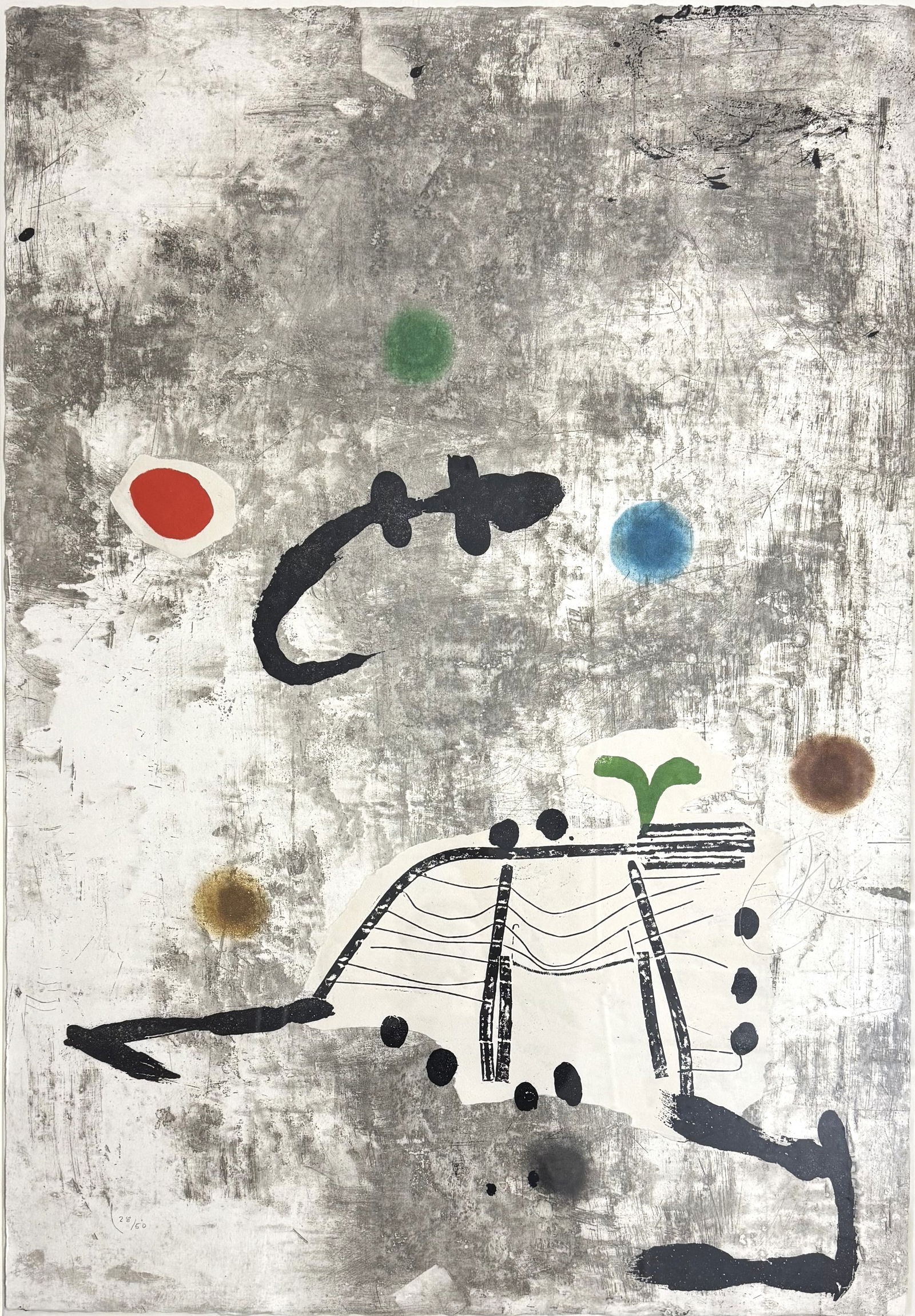 Joan MIRÓ (1893–1983) « Personatge I Estels II » 1979. (1 of 4)