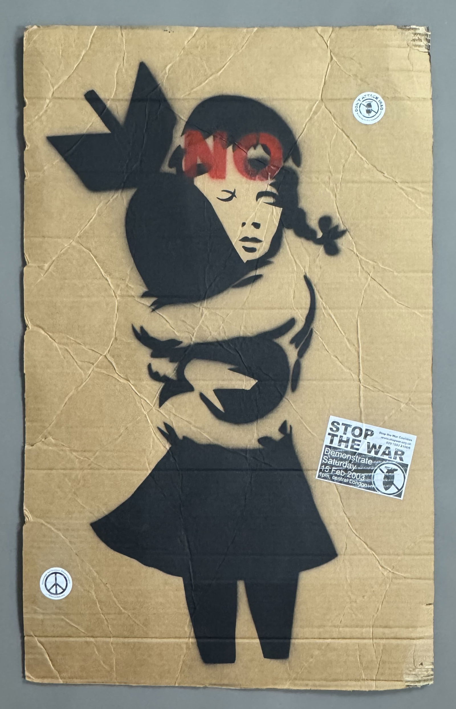 BANKSY (Né en 1974), ), d’après. Bomb girl , Wrong War , 2003. (1 of 2)