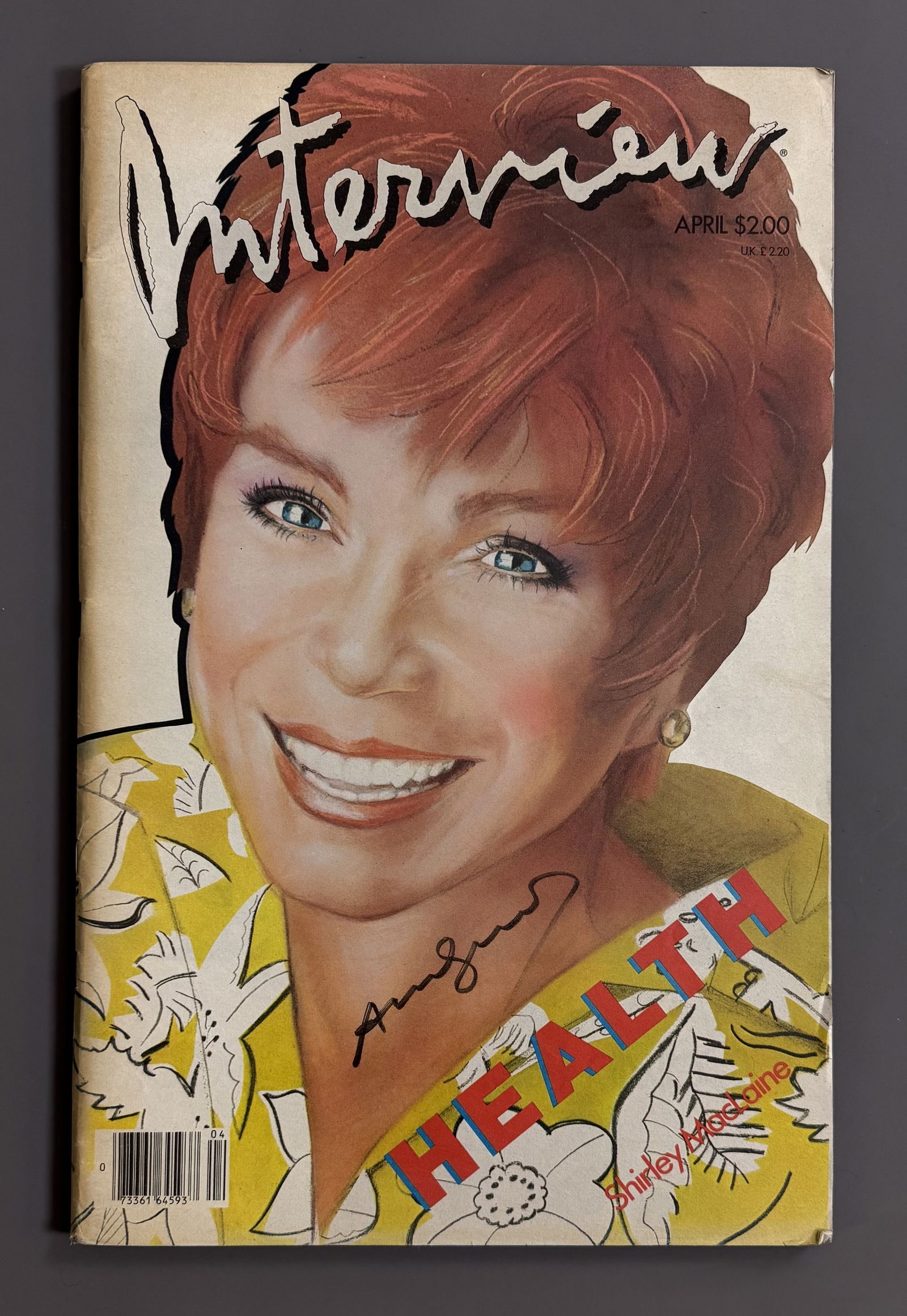 Andy WARHOL (1928-1987) Attr. Magazine INTERVIEW August1986. Magazine créé par Andy (1 of 1)