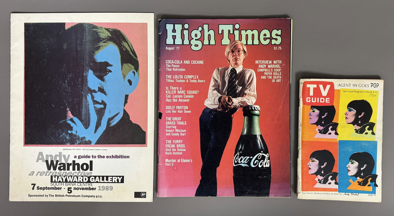 -HIGH TIMES August 1977.Interview with Andy Warhol. -TV Guide 1966 - Barbara Feldon en couverture (1 of 5)