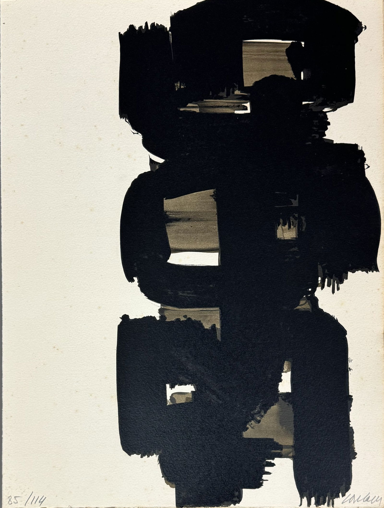 Pierre SOULAGES (1919-2022). Lithographie n° 18. 1968. (1 of 2)