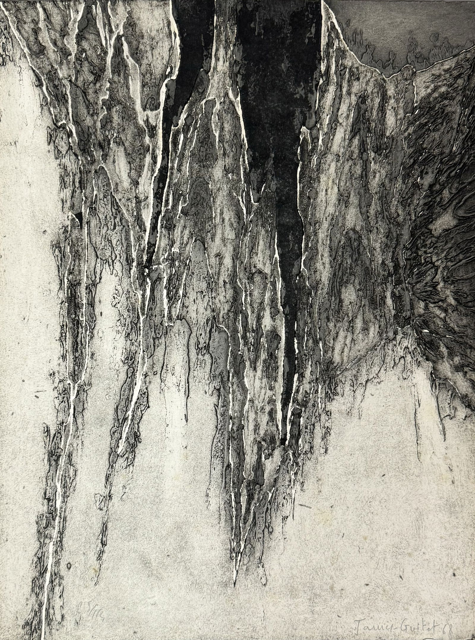 James GUITET (1925-2010). Composition abstraite,1968. (1 of 1)