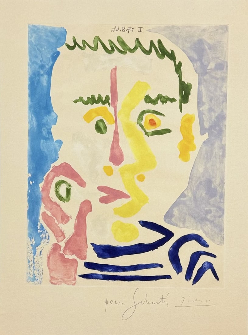 Pablo PICASSO (1881-1973), D’APRES. Fumeur à la cigarette blanche: Pablo PICASSO (1881-1973), D’APRES. Fumeur à la cigarette blanche Reproduction offset sur papier glacé. Edité par la Succession Picasso en 2019 pour le Musée Picasso. 35,5 x