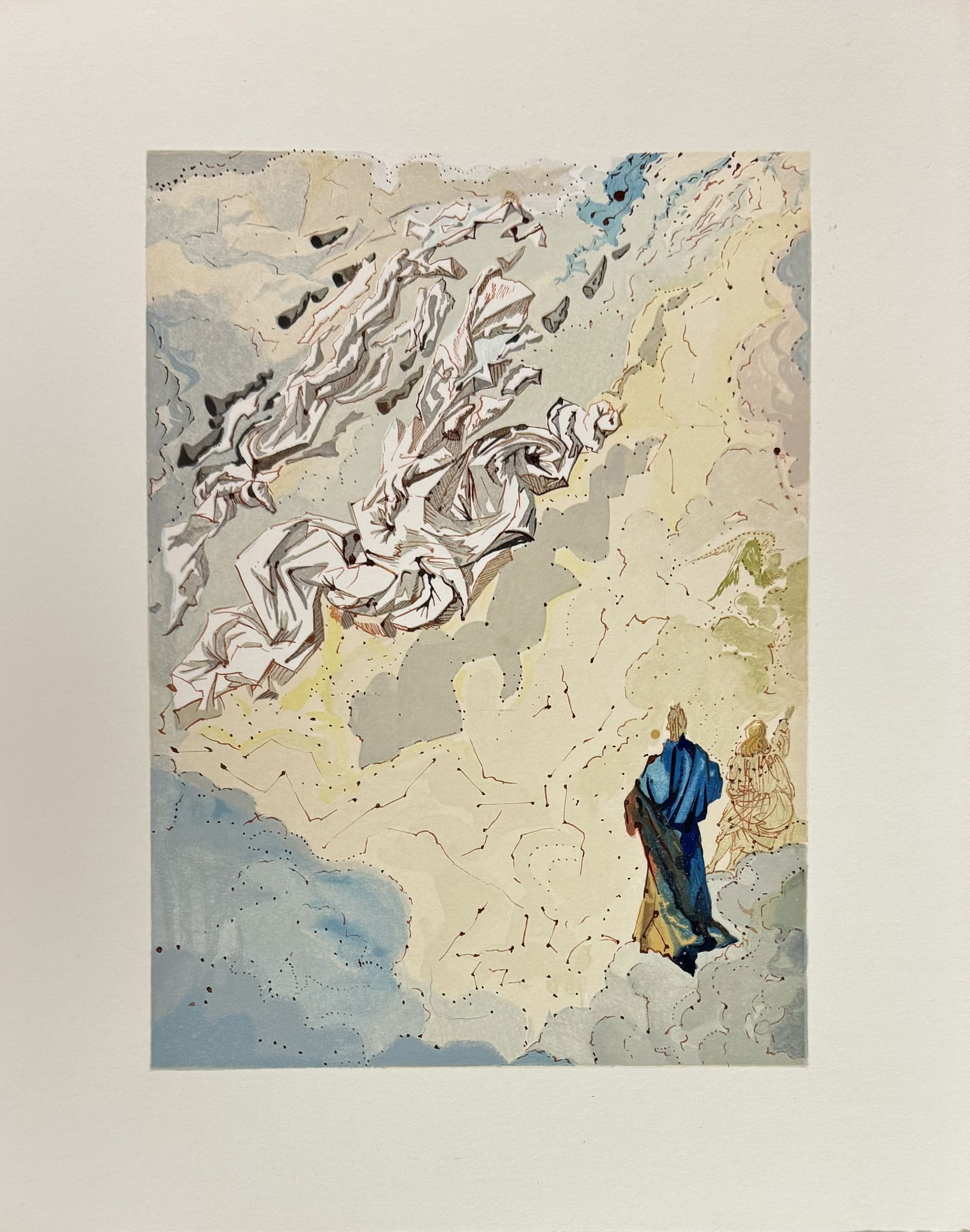 Salvador DALI (1904-1989) La Divine Comédie. Le Paradis - Chant 20. 1963. Bois gravé en (1 of 1)