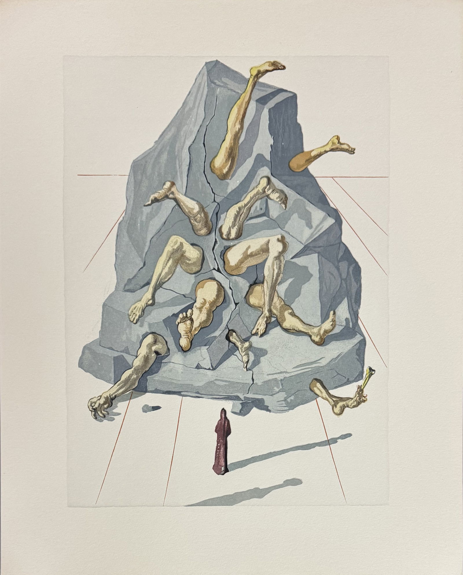 Salvador DALI (1904-1989) « Les Simoniaques » La Divine Comédie. L’Enfer - (1 of 1)