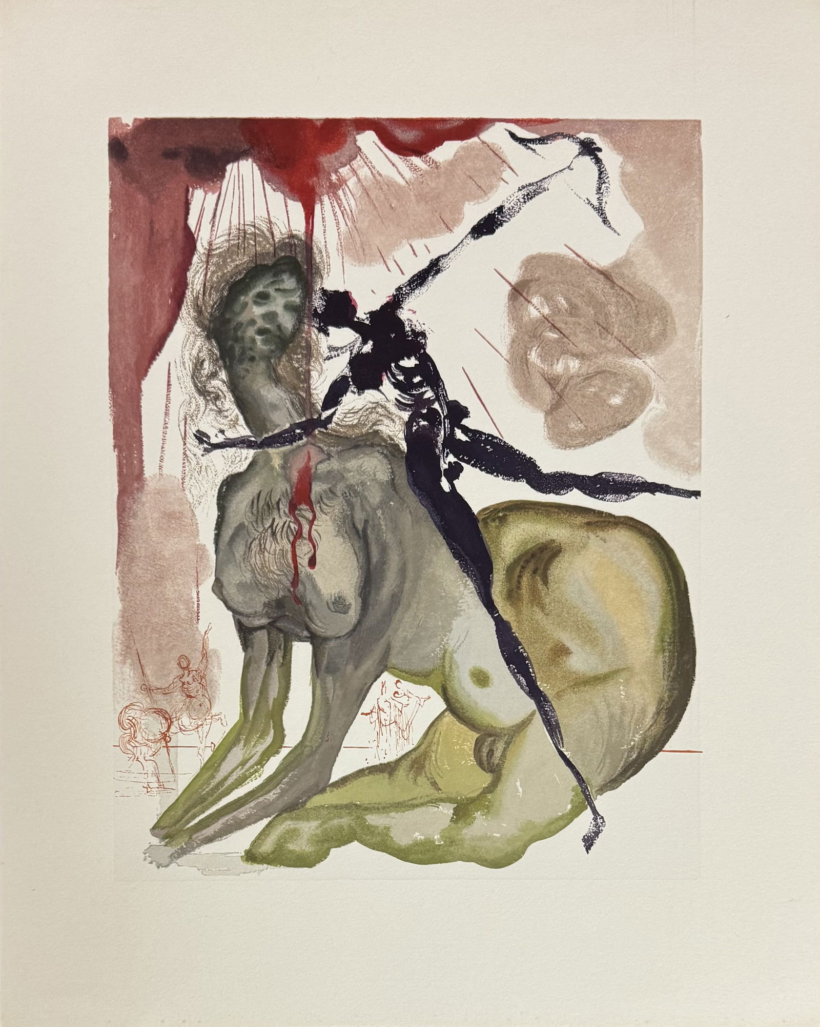 Salvador DALI (1904-1989) « Le Minotaure ». La Divine Comédie. L’enfer - (1 of 1)