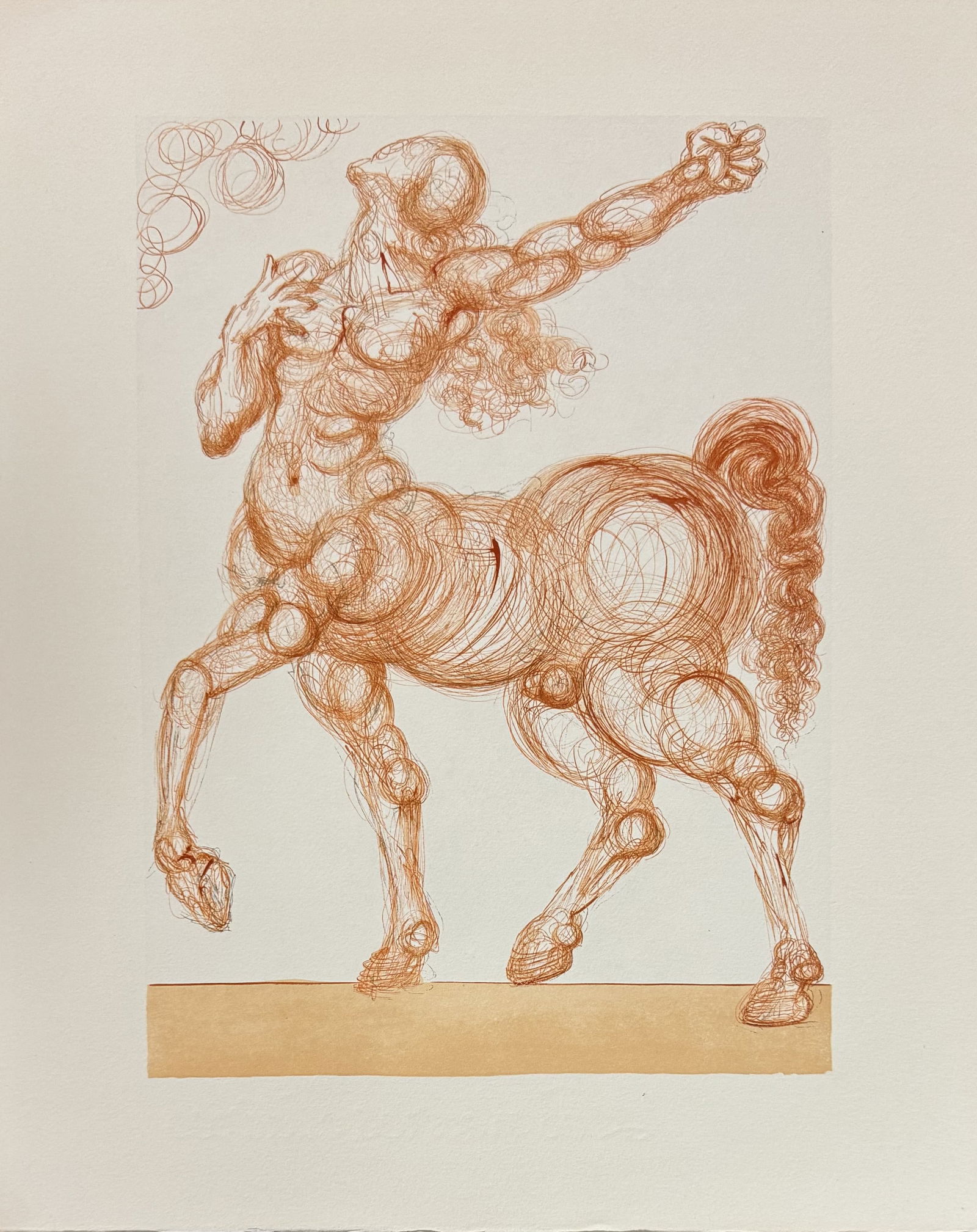 Salvador DALI (1904-1989). La Divine Comédie. L'Enfer - Chant 26. 1963. Bois gravé en (1 of 1)