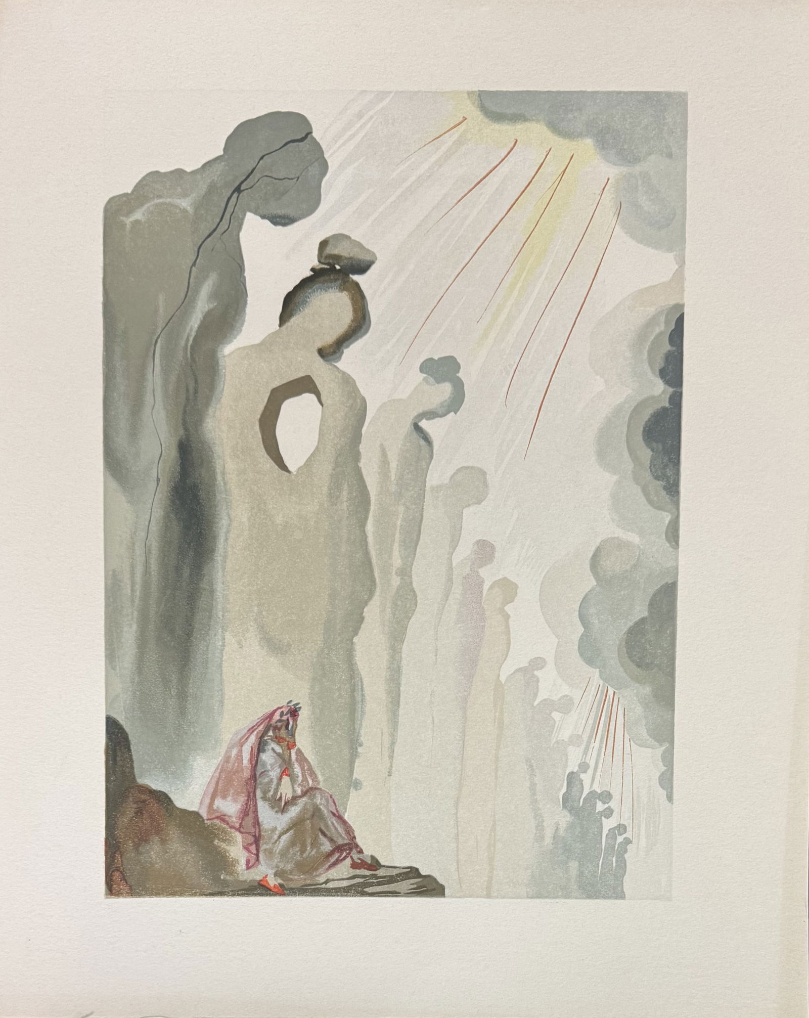 Salvador DALI (1904-1989). « Le second corniche ». La Divine Comédie. Le Purgatoire (1 of 1)