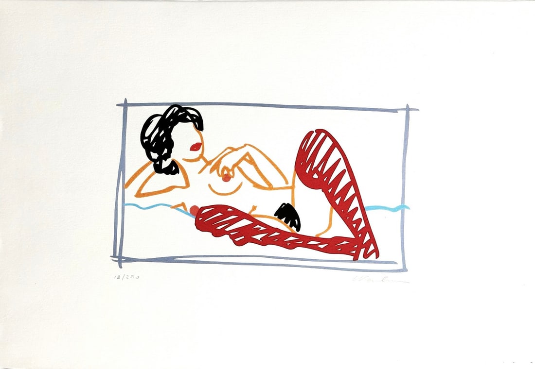 TOM WESSELMANN (1931-2004), D’Après. Fast Sketch Red Stocking Nude. (1 of 1)