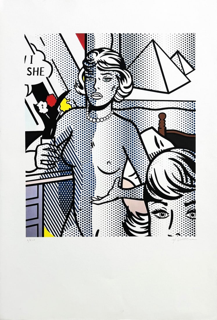 Roy LICHTENSTEIN (1923-1997) d’après. Nude with Pyramid, 1994. (1 of 1)