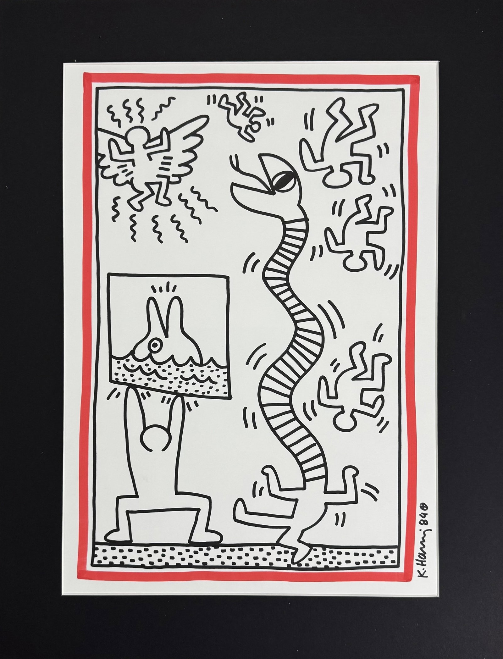 Keith HARING (1958-1990), Attribué à. Sans titre, 1984. (1 of 1)
