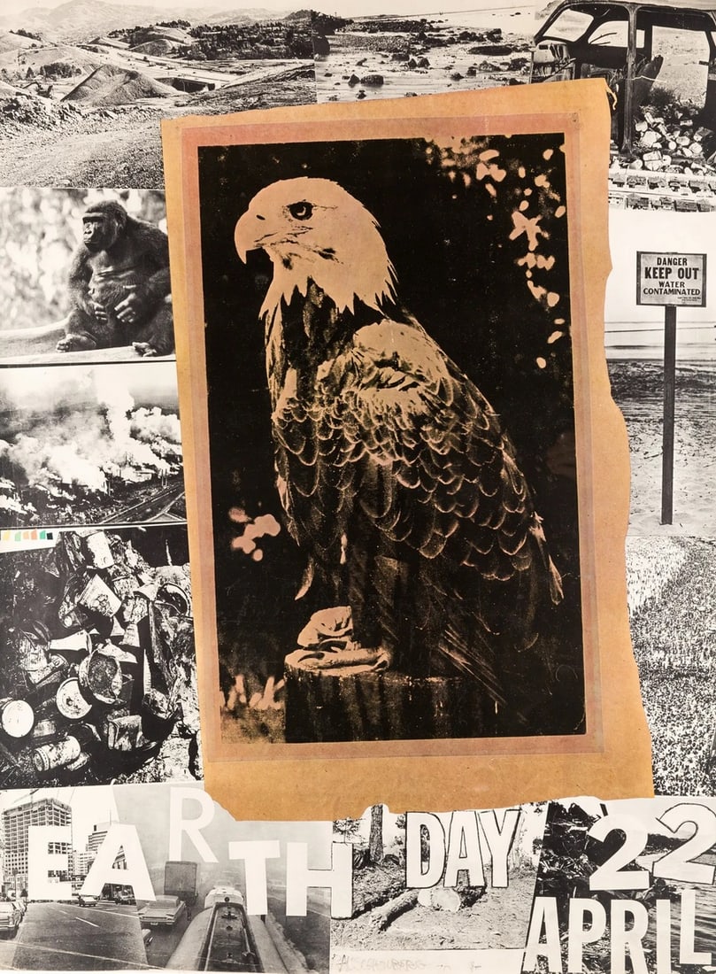 Robert RAUSCHENBERG (1925-2008) Earth day 22 April, 1970. (1 of 1)
