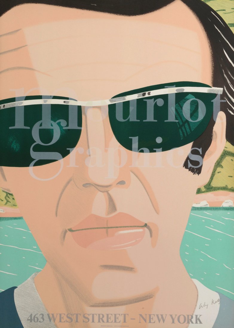 Alex KATZ (Né en 1927), "Alex, 1970" Lithographie en: Alex KATZ (Né en 1927), "Alex, 1970" Lithographie en huit couleurs sur papier Arches,signée dans la planche. Editions Mourlot à Paris. Edition à 100 ex., plus épreuves d'artiste Imprimé par Mour